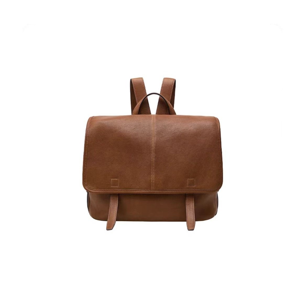Vegetable-Tanned Leather Messenger Backpack | Convertible Design