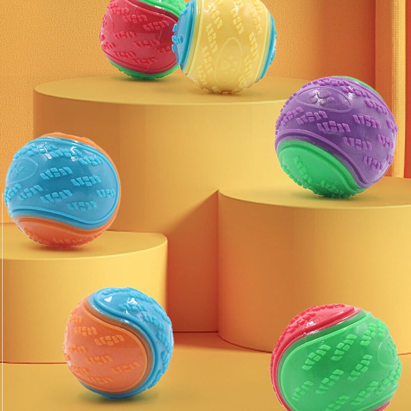 Scooby-Doo Squeaky Dog Balls Set of 8 | Teeth Cleaning Interactive Toys