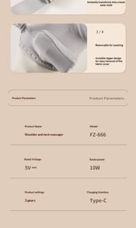 New Oblique Square Machine Massage Machine Shoulder And Neck Massage Machine Cervical Hot Compress Home Cervical Massage Massage Machine In Stock Wholesale — view 19