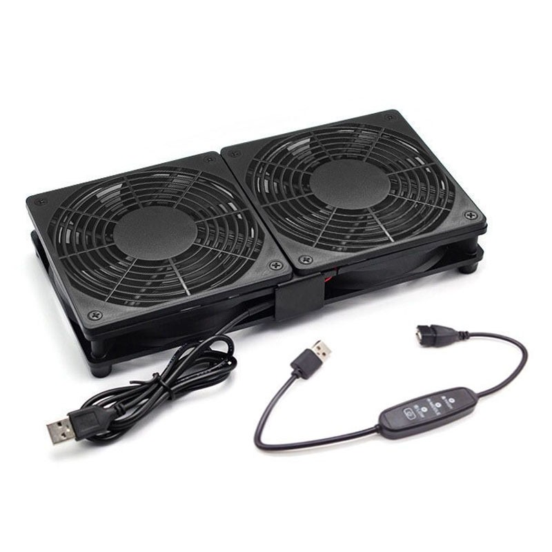 120mm Dual Cooling Fan USB PC Case | Silent Desktop Cooler