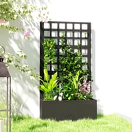 Galvanized Raised Garden Bed with Trellis | 24" x 9" x 44.5" Black — view 15