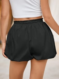 Women's High Waisted Bubble Shorts | Summer Casual Workout Puffy Shorts — view 9