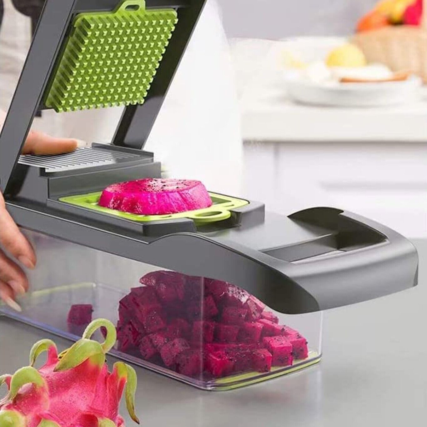 16-in-1 Vegetable Slicer & Peeler | Fast Food Prep Container