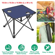 Foldable Camping Table with Cup Holders | Portable Picnic Desk — view 6