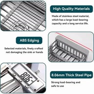 Adjustable Immersion Sink Dish Drying Rack With Stainless Steel Drain Basket - Portable And Retractable Space-Saving Fruit And Vegetable Solution(UPS/UPS logistics delivery supports self-pickup) — view 6