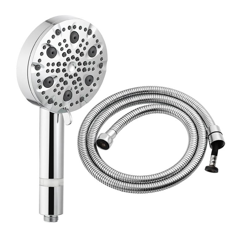 Chrome and matte black shower head finishes side-by-side comparison