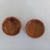 Ice Crackle Glaze Olive Wood Dipping Bowl | Home & Kitchen — view 2