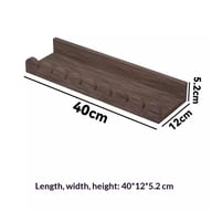 Wall-Mounted Shelf Solid Wood Coat Rack | Modern Home Storage — view 9