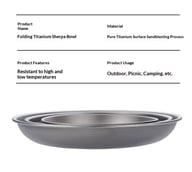 Pure Titanium Camping Dish | Lightweight Tableware for Outdoor Adventures — view 7