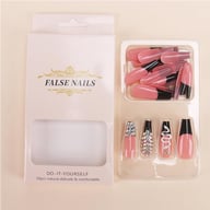 24 PCS Diamond Snake Coffin Press-On Nails | Rhinestone Nail Art — view 13