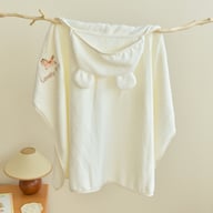 Baby Coral Fleece Hooded Cape Bath Towel Absorbent And Quick-drying — view 2