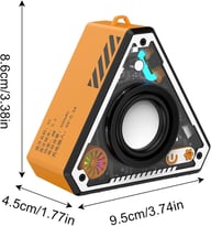 Cross-border V2 Wireless Bluetooth Audio Outdoor Portable Mecha Subwoofer Dual-machine Interconnected Mini Desktop Small Speaker-orange — view 1