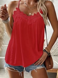 Lightweight Jacquard Camisole with Round Neck | Solid Colors — view 10