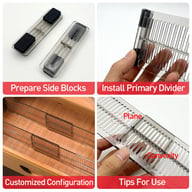 8Pcs Adjustable Drawer Dividers | Expandable Storage Organiser Set — view 15