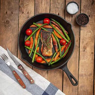 3-Piece Cast Iron Skillet Set | Pre-Seasoned Non-Stick Frying Pans — view 6