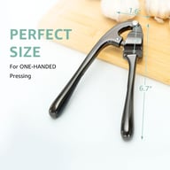 Garlic Press Crusher with Peeler & Cleaning Brush | Zinc Alloy — view 2