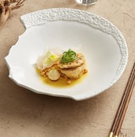 High-end White Aesthetic Dish Presentation Plate — view 6