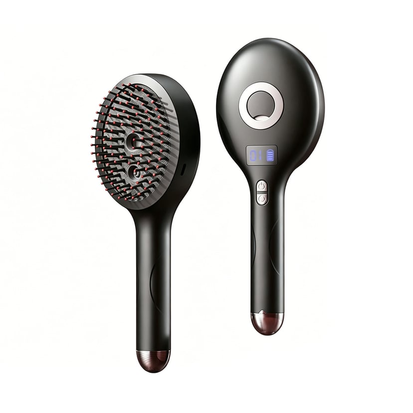 Spray Head Massage Comb with Digital Display | Scalp Care