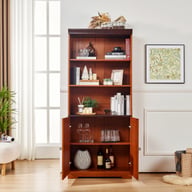 70.86in Tall Storage Cabinet 5-Tier Cube Display with Barn Doors | Home & Kitchen — view 6