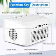 Digital Alarm Clock Radio with Bluetooth Speaker | USB Charging — view 14