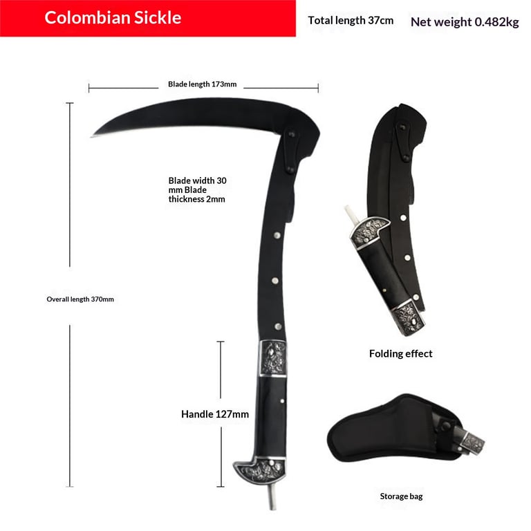 Tomahawk axe and folding sickle garden cutting tool combo