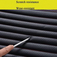 Close-up of scratch-resistant perforated PU leather car seat cover texture