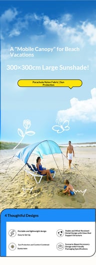 Beach Canopy Amazon Sourced Portable Quick Setup — view 7