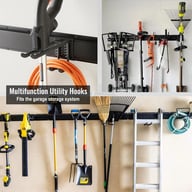 3x Garage Garden Tool Holder Storage Rack | Wall-Mounted Shed Organiser — view 6
