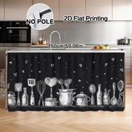 Autumn Thanksgiving Halloween Kitchen Storage Rack Decorative Curtain With Rod — view 11