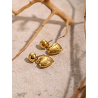 Stainless Steel Heart Stud Earrings for Women | Modern Minimalist Design — view 11