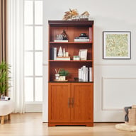 70.86in Tall Storage Cabinet 5-Tier Cube Display with Barn Doors | Home & Kitchen — view 4