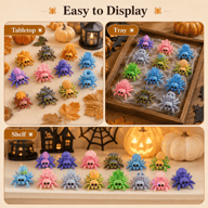 15PCS 3D Printed Mini Spider Figurine Set | Cute Halloween Desk Organizer — view 5