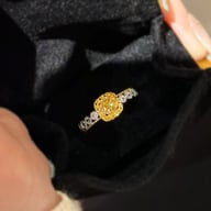 Yellow Diamond Sugar Cube Ring | Luxury Gemstone Statement Jewelry — view 11