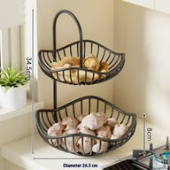 Kitchen Onion Ginger Garlic Basket Double-Layer Fruit Storage Rack — view 13