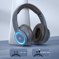 Fashionable On-Ear Bluetooth Wireless Headphones with RGB Lighting — view 5