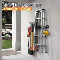 3x Garage Garden Tool Holder Storage Rack | Wall-Mounted Shed Organiser — view 4