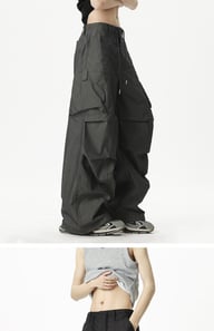 Loose-fit Casual Quick-drying Outdoor Pants | Wide-leg Cargo Style — view 10