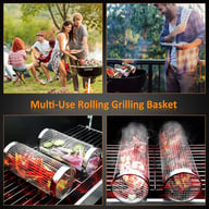Rolling Grill Basket 304 Stainless Steel | BBQ Grilling Accessories — view 5