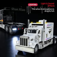 Semi Truck Toys For Boys | Metal Diecast Pull Back Truck With Light & Sound — view 6