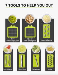 15-In-1 Vegetable Fruit Chopper Cutter for Home & Kitchen | Food Dicer Slicer — view 4