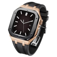 Stainless Steel Smartwatch Case with Fluororubber Band | Luxury Sports Watch — view 14
