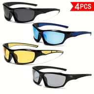 4 PCS Polarized Sports Sunglasses | Windproof UV Protection for Cycling & Fishing — view 2