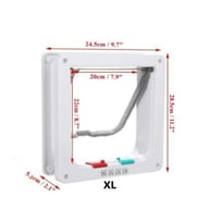XL Pet Door 4 Way Locking | White Frame Dog Cat Flap Canada — view 15