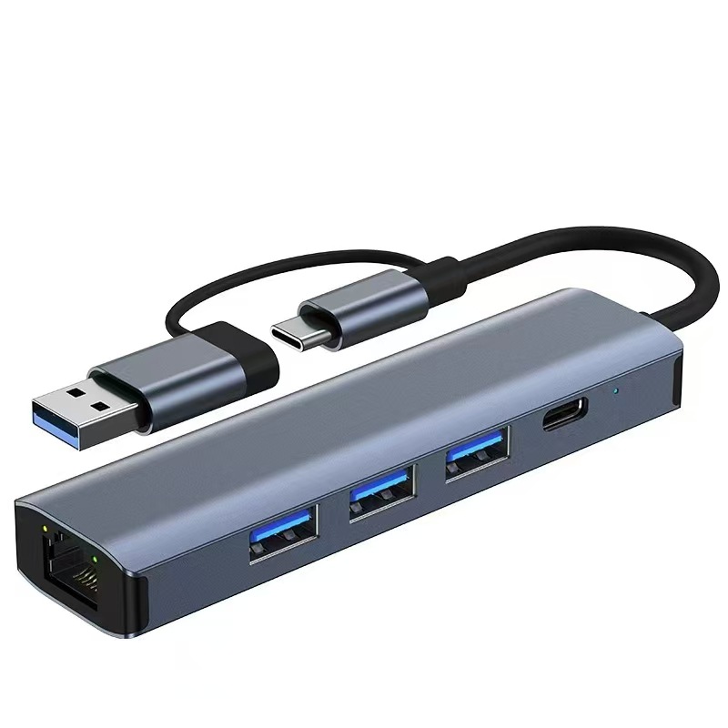 Gigabit Ethernet Port Adapter Dual-head Hub