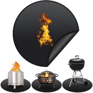 BBQ Grill Mat Flame-retardant Rectangular Protective Pad — view 3