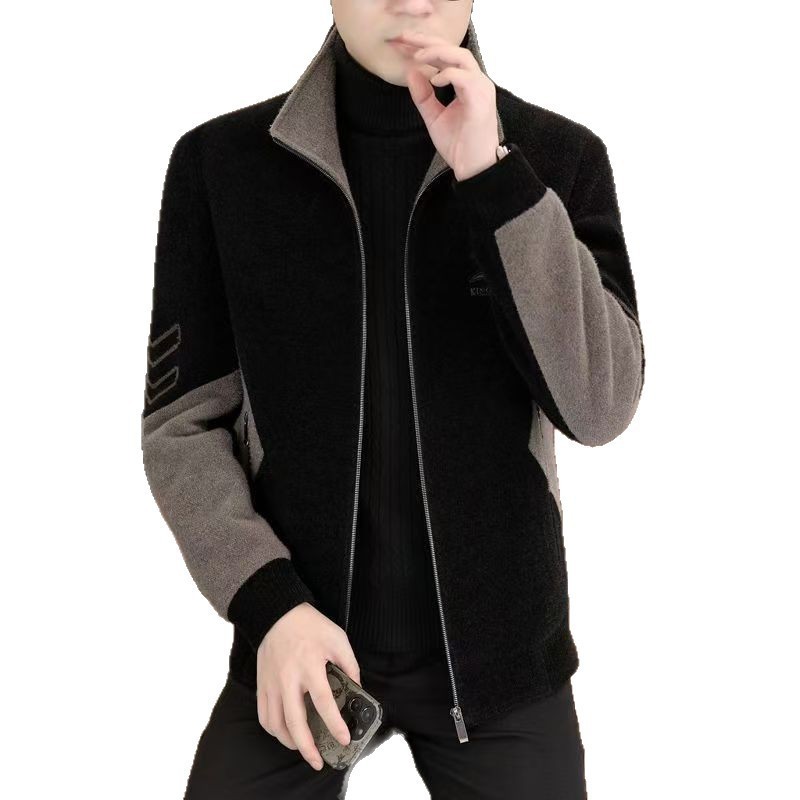 Men's Stand-Neck Jacket with Fleece Lining | Warm Thickened Outerwear