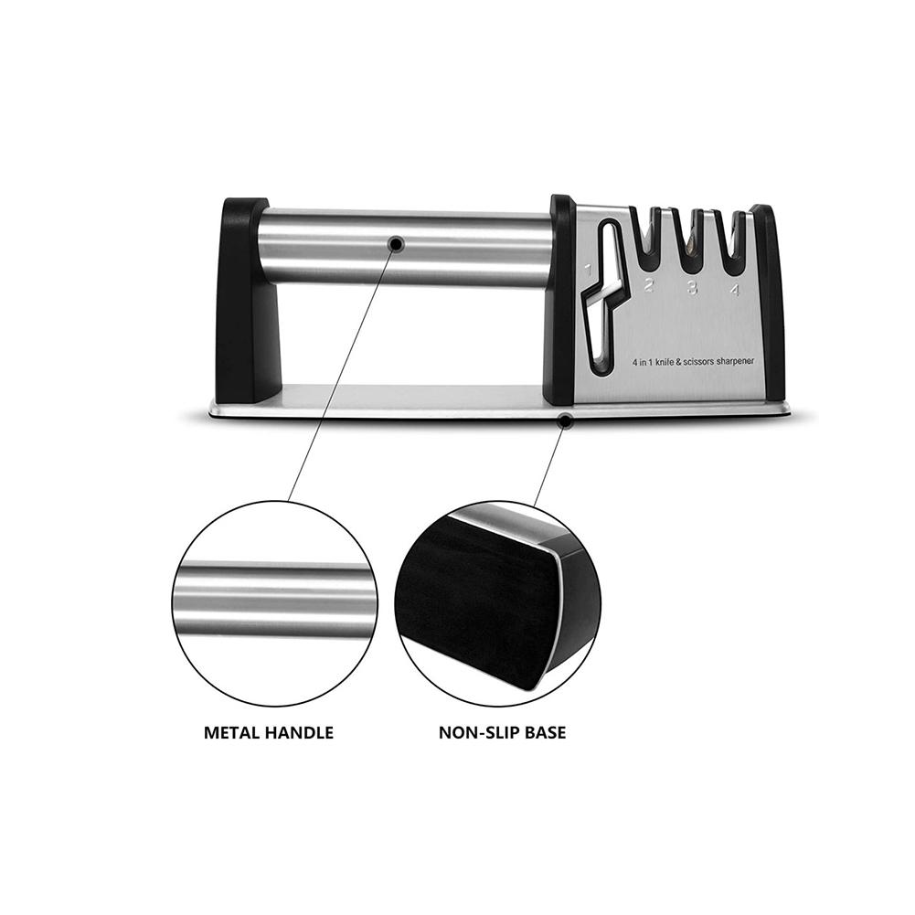 Non-Slip Kitchen Knife Sharpener | 4-Stage Professional Tool Canada
