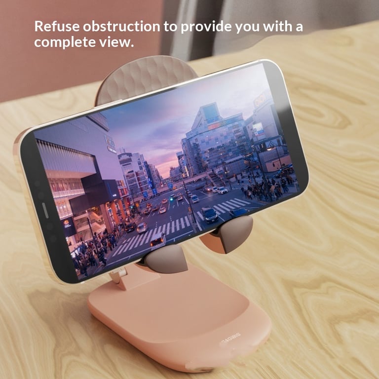 Phone holder positioned for horizontal video recording and content creation