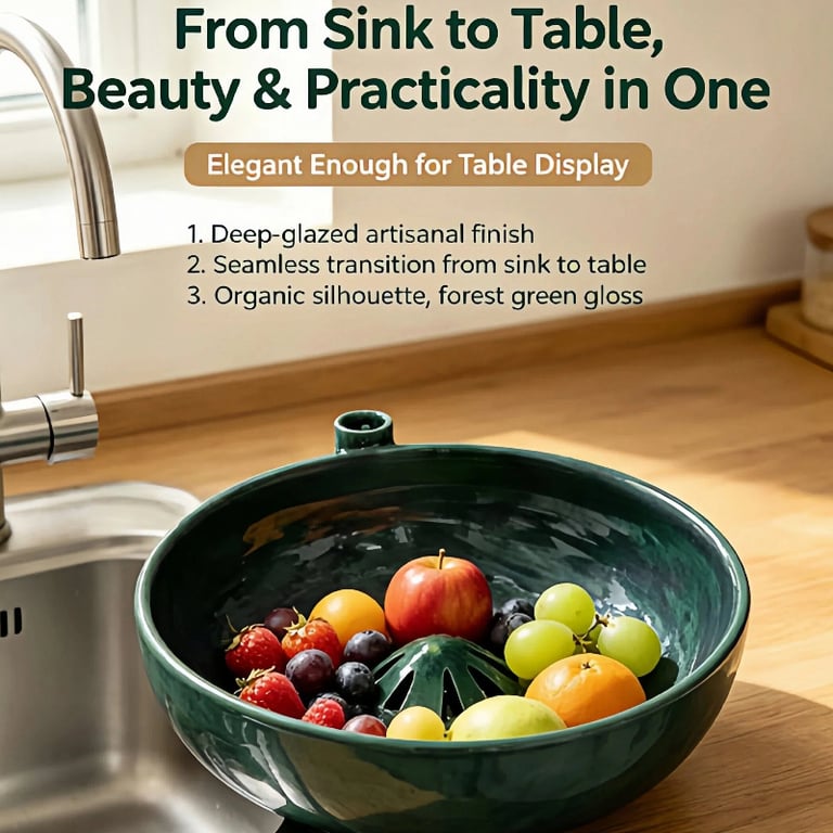 Automatic rotating vegetable cleaner with full basket of fresh produce