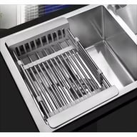 Adjustable Immersion Sink Dish Drying Rack With Stainless Steel Drain Basket - Portable And Retractable Space-Saving Fruit And Vegetable Solution(UPS/UPS logistics delivery supports self-pickup) — view 9